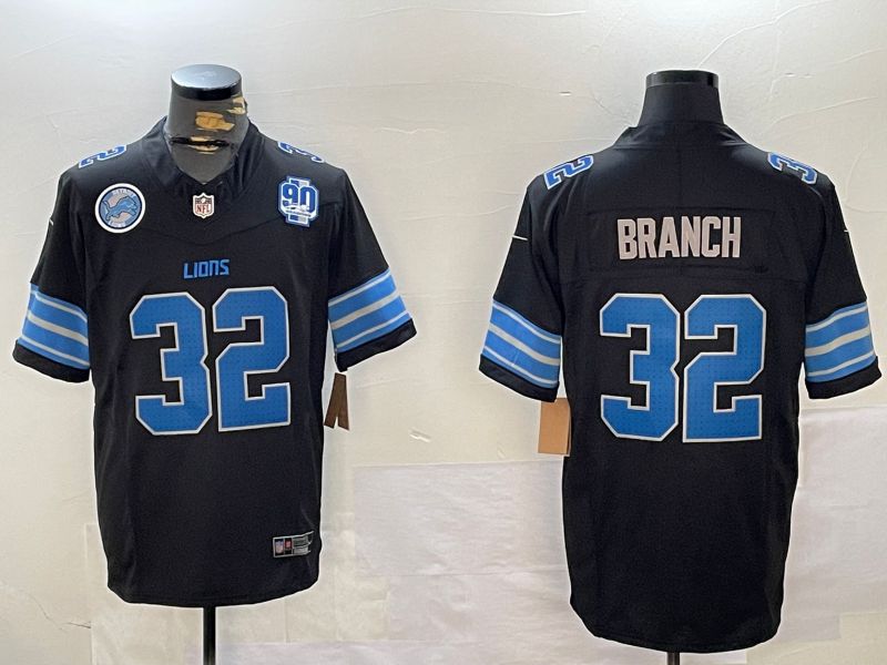 Men Detroit Lions #32 Branch Black three generations 2024 Nike Limited NFL Jersey style 4->notre dame fighting irish->NCAA Jersey